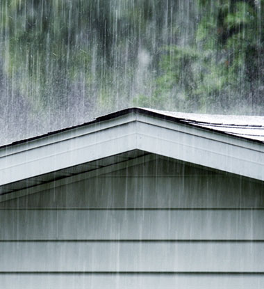 Leaking roof during a rainstorm in Salt Lake County