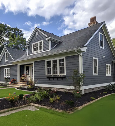Modern Hardie board siding on a completed Salt Lake County project