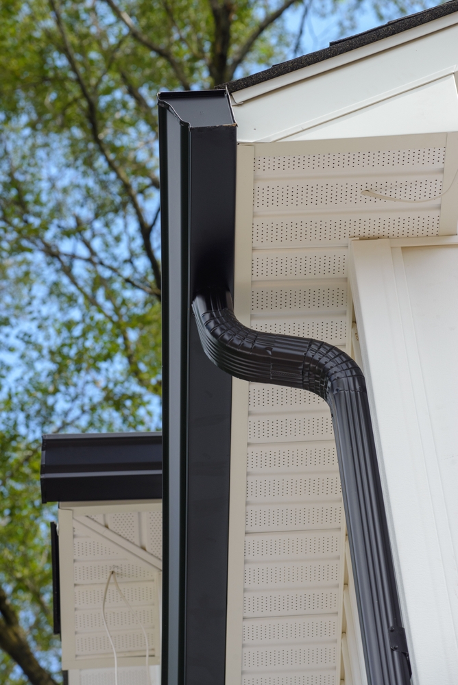 aluminum gutters professionally installed on a home in salt lake county
