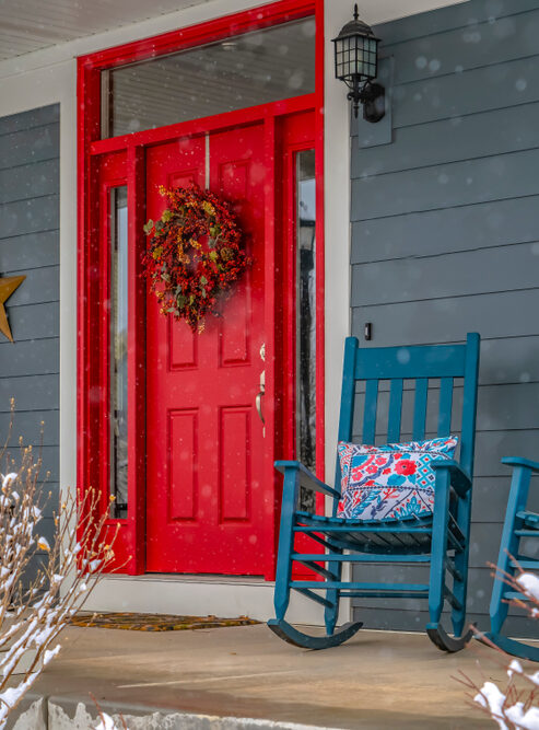 a beautiful new front door installed on a home in salt lake county