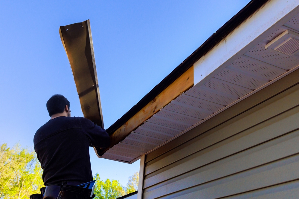 fascia being repaired by professional in salt lake county
