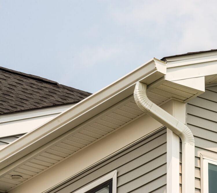 new gutters installed on a home in salt lake county