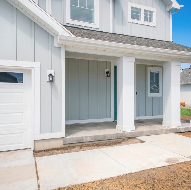 newly constructed home with composite Hardie siding installed in salt lake county